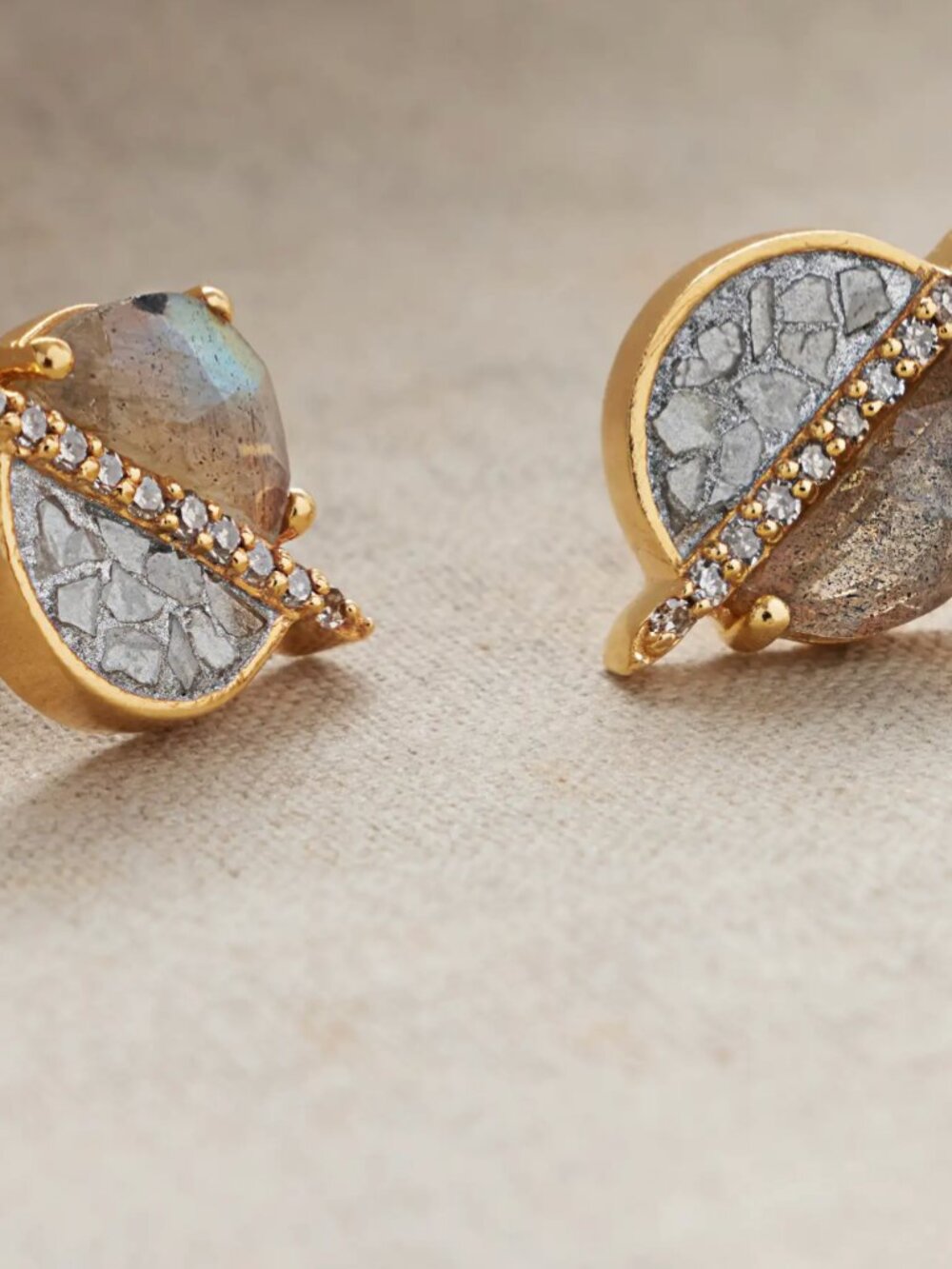 Arhaus Cairn Diamond Saturn Earrings